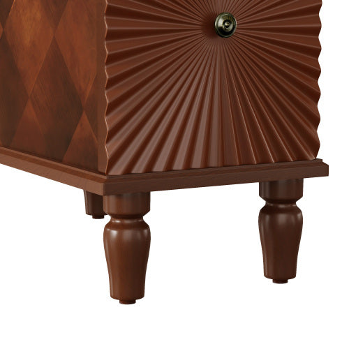 2 Drawer Modern Sofa Side Table, Narrow Side Table, Slim Nightstand for Living Room, Bedroom
