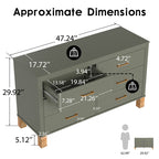6-Drawer Double Dresser in Olive, Modern Storage Cabinet with Metal Handles & Solid Wood Legs, Dresser Drawer Organizer for Kids Bedroom, Heavy-Duty Wooden Dresser with Pre-Installed
