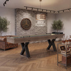 9FT Shuffleboard Table,2-in-1 Shuffleboard & Bowling Combo Game Set with LED Light Rail,Modern Style for Home & Game Room