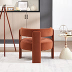 Accent Chair for Living Room, Velvet Comfy Single Sofa Chair Mid-Century Modern Armchair Wooden Legs for Bedroom Office Reading