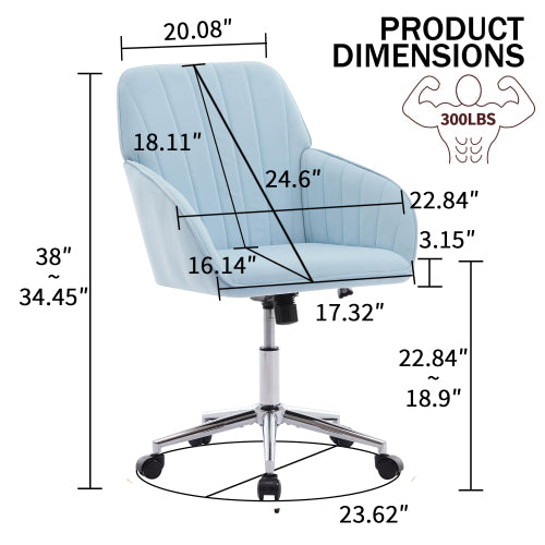 Adjustable Office Chair, Home Bedroom, Ergonomic Swivel Chair, Backrest Seat, Comfortable for Long Sitting