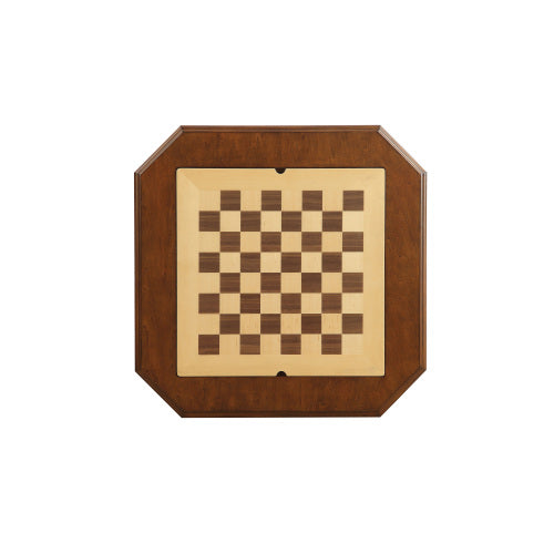 Bishop Cherry Finish Reversible Chess Checker Game Table w/Game Tray (Chess Fingures Not Included)