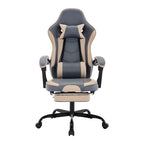 Gaming Chair, Ergonomic Computer Chair with Footrest and Massage Lumbar Support, Height Adjustable Swivel Video Game Chair for Adults, 300lb Max