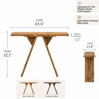 Console Table, 43.4-Inch Long Narrow Entryway Table with V-Shaped Base, Rustic Sofa Console for Hallway, Living Room, Behind Sofa