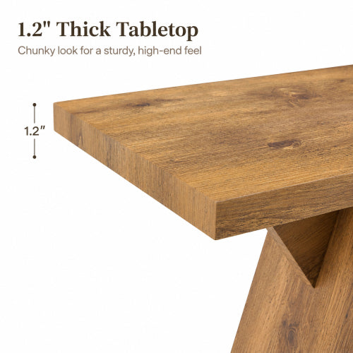 Console Table, 43.4-Inch Long Narrow Entryway Table with V-Shaped Base, Rustic Sofa Console for Hallway, Living Room, Behind Sofa