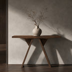 Console Table, 43.4-Inch Long Narrow Entryway Table with V-Shaped Base, Rustic Sofa Console for Hallway, Living Room, Behind Sofa