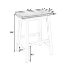 Farmhouse Rustic 2-piece Counter Height Wood Kitchen Dining Stools for Small Places, Walnut